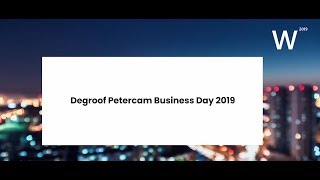 Degroof Petercam Business Day 2019 [upl. by Gnof]