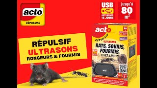 ACTO RUS10  RÉPULSIF ULTRASONS RATS  SOURIS  FOURMIS [upl. by Stutman]