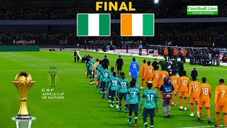 NIGERIA vs CÔTE DIVOIRE  FINAL  African Cup of Nations 2023  Full Match  Osimhen vs Haller PES [upl. by Lamaaj]