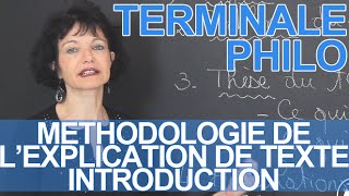 Méthodologie de lexplication de texte  introduction  Philosophie  Terminale  Les Bons Profs [upl. by Gervase]