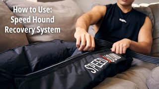 How to use Speed Hound compression boots for recovery by nurse and triathlete [upl. by Ailemaj]