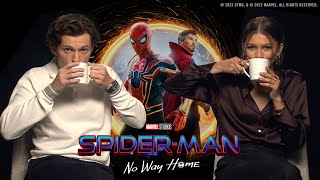 SPOILERS Tom Holland amp Zendaya On Tobey and Andrew and SpiderMan No Way Homes Ending [upl. by Emelen269]