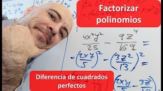 🔴 FACTORIZAR POR DIFERENCIA DE CUADRADOS PERFECTOS Factorización de polinomios [upl. by Vito]