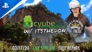 VR Minecraft First Impressions LIVE  031723 PSVR2  CyubeVR Gameplay [upl. by Romelda]