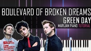 How To Play Green Day  Boulevard Of Broken Dreams  Piano Tutorial  Sheets [upl. by Aikit]