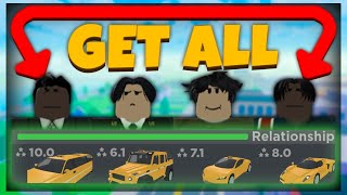 FASTEST Way To Unlock All Relationship Cars Roblox Taxi Boss [upl. by Benzel]