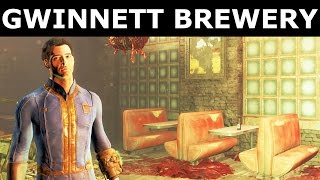 Fallout 4  Gwinnett Brewery and Restaurant  All Companions Comments Super Mutants and Mirelurks [upl. by Vickie]