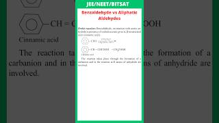 Perkin reaction Electrophillic substitution  Benzaldehyde vs Aliphatic Aldehydes [upl. by Steady]