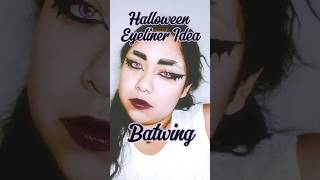 Halloween Eyeliner Idea  Gothic Batwing Eyeliner  makeuptutorial [upl. by Euqinad611]