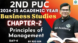 2nd PUC Business Studies  Principles of management  Chapter2  Day4  PUC Exam 202425 [upl. by Annat]