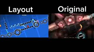 The Incinerator Original VS Layout  Geometry Dash [upl. by Anircam]