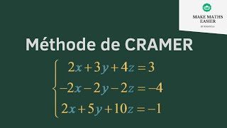 Méthode de Cramer Comment résoudre un système linéaire par la méthode de Cramer [upl. by Schach207]