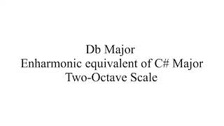 Db Major  enharmonic equivalent of C Major  Two Octave Scale [upl. by Asina843]