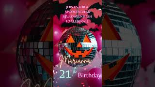 Halloween Disco Ball Party Invitation  Spooky Party Halloween Birthday Invite Disco Pumpkin [upl. by Zaraf]