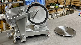 Electric Slicer  Cleaning Sharpening and Changing the Blade  Chefs Gear [upl. by Rosmarin]