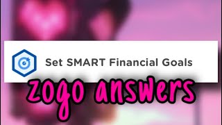 zogo answers  set smart financial goals 🎯  jessy xoxo [upl. by Ruella]