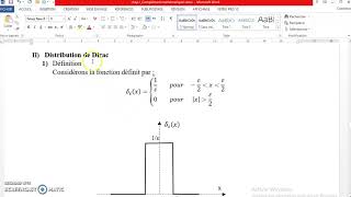 Distribution de Dirac Transformé de Fourier de la fonction ampdiltaexercice [upl. by Lednew]