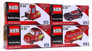 Disney Cars Tomica  RustEze Wrap Luigi Guido Fillmore Thomas Ville Jackson Storm [upl. by Ahsekar]