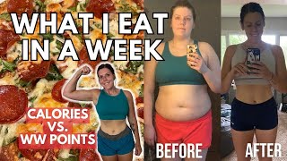 WHAT I EAT IN A WEEK  COMPARING WWWeightWatchers POINTS vs CALORIES MACROS  Weight Loss Journey [upl. by Minsat]