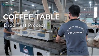 Engineered to Endure Coffee Table Drop Test  QFurniture [upl. by Noired684]