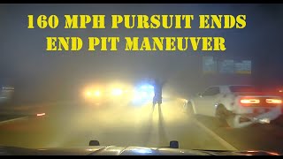 HIGH SPEED PURSUIT 160 MPH on Dodge Challenger  PIT  TVI Maneuver by Arkansas State Police chase [upl. by Lev]