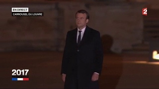 Emmanuel Macron arrive sur scène au Louvre France 2 [upl. by Berlinda]