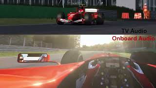 Assetto Corsa F2004 Monza VR vs TV cam [upl. by Kimberlyn]