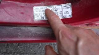 How to read Honda Civic tire and wheel pressure info label Years 1990  2010 [upl. by Nelloc212]