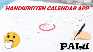Best Handwritten Calendar App  Best App for Journaling  Palu [upl. by Einal]