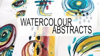 Playing With Watercolour Abstract Doodles [upl. by Yim]