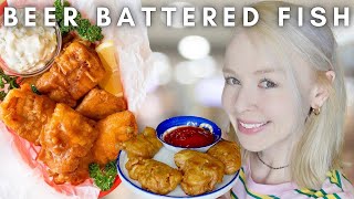 Beer Battered Fish  Cook amp Eat With Me [upl. by Irreg451]