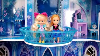 ICE castle  Elsa and Anna toddlers  Big surprise [upl. by Robinson]