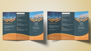 Brochure Tutorial Tri Fold Design in illustration [upl. by Aeniah]