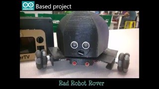 Arduino Omni wheel Robot Rover 3D Printed [upl. by Akinar]