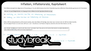 Inflation Inflationsrate Kapitalwert  Investition und Finanzierung [upl. by Uhthna]