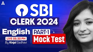 SBI Clerk English 2024  English Mock Test 1  By Kinjal Gadhavi [upl. by Teece]