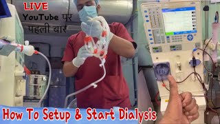 How to Setup Dialysis Machine  Priming amp initiate Hemodialysis [upl. by Dearborn827]