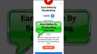 Earn Online By Reuploading Today Cats Code  19 November Cats Code  cats video code  cats answer [upl. by Harimas]