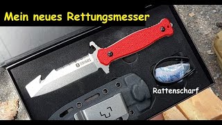 Dönges Rettungsmesser Fire Fixed  D2 Stahl G10 Griffschalen [upl. by Aihsas966]