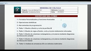 CLASE 18  MATHCAD PRIME PARA INGENIERIA [upl. by Ennylhsa]