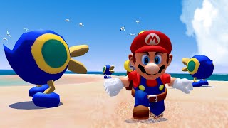 Gelato Beach  Super Mario Sunshine World 3 Shines 30 Blue Coins [upl. by Ysac102]