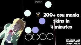 200 osu mania skins in 4 minutes  osumania Skins Showcase Compilation [upl. by Charmine66]