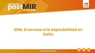 Jornadas PostMIR 2024 SSM El acceso a la especialidad en Italia [upl. by Stalker]