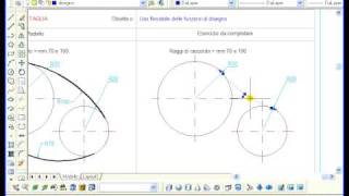 Esercizi di AutoCAD inserimento di due raccordi fra circonferenze [upl. by Bernetta]