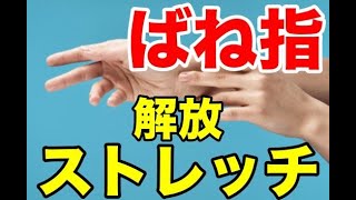 【ばね指ストレッチ】一人でできる簡単ストレッチ法【ばね指らくらく改善法】 [upl. by Lauder52]