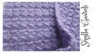 sciarpa alluncinetto 3 punti alti abracciati facile passo a passo tutorial schema crochet scarf how [upl. by Ragucci]