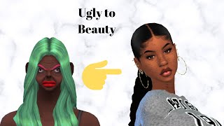 Sims 4 CAS  Ugly To Beauty  CC FOLDER [upl. by Genaro]