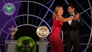 Novak Djokovic and Angelique Kerber dance at Champions Dinner [upl. by Nitaj]