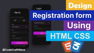 How to Create Registration form using HTML CSS [upl. by Sitof]