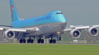 30 HEAVY LANDINGS amp TAKE OFFS  A380 B7478F A350 B777  Amsterdam Schiphol Airport Spotting [upl. by Remde]